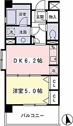 シェモア調布 1DKの間取図画像