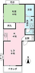 ベレールハイム 1LDKの間取図画像