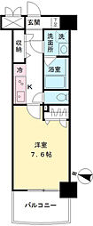 ファウンテン 1Kの間取図画像