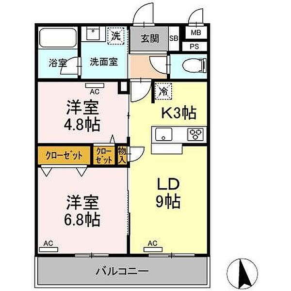 同じ建物の物件間取り写真 - ID:213101950793