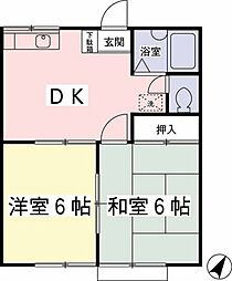 コーポ・サイネリア 2DKの間取図画像