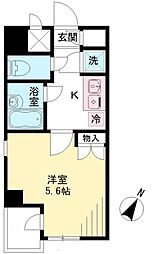 ダイヤメイト聖蹟 1Kの間取図画像
