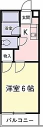 クレールハイムC 1Kの間取図画像
