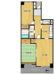 コーポレート相模原三丁目 9階3LDKの間取り