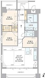 ガレリアコルテ六番町 503 3LDKの間取り