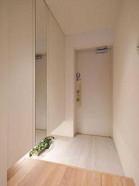 住まいの顔になる玄関は、フットライトが足元を温かく照らし、白を基調に爽やかな空間を演出します。
