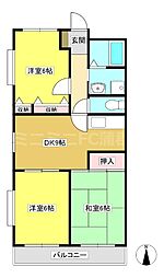 ビューラー三河 3DKの間取図画像