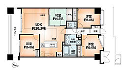 アップルガーデン<WEST> 4LDKの間取図画像
