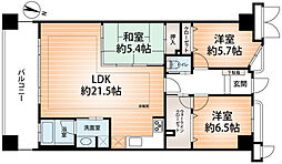 アップルガーデン<EAST> 3LDKの間取図画像