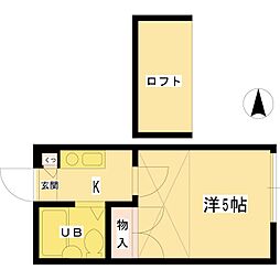 コーポフラワー ワンルームの間取図画像