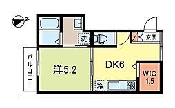 Trillium Terrace(トリリウムテラス) 1DKの間取図画像