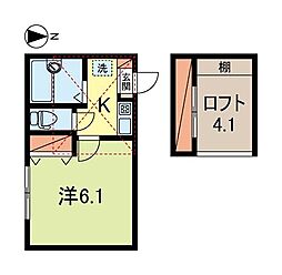 エクセルフォルム新高円寺 1Kの間取図画像