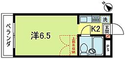 メゾンメモワール 1Kの間取図画像
