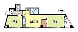 サザンヒル 2DKの間取図画像
