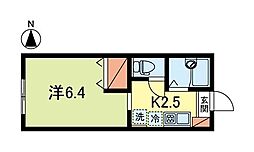 BLUEFORT 1Kの間取図画像