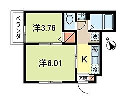 サットンプレイス・エン 2Kの間取図画像