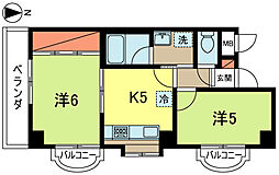 メゾン・ソレール 2Kの間取図画像
