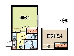 エクセルフォルム新高円寺 1Kの間取図画像
