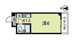 エルニド 1Kの間取図画像