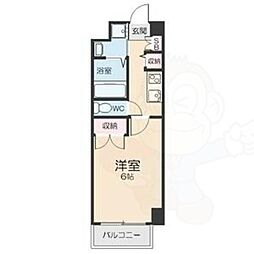 名古屋市営名港線 日比野駅 徒歩15分の賃貸マンション 4階1Kの間取り