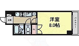 ヴァンヴェール名古屋 2階1Kの間取り