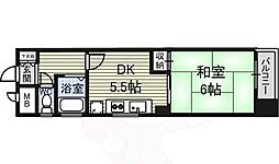 松岡ビル 1DKの間取図画像