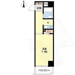 ジョイフル名古屋駅前 7階1Kの間取り