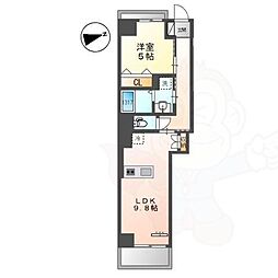 ベルク栄 4階1LDKの間取り
