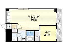 フェニックス広路 5階1LDKの間取り