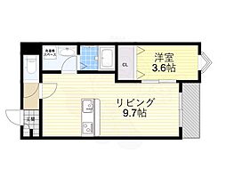 LECOCON甚目寺 3階1LDKの間取り