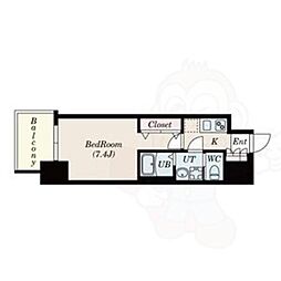名古屋臨海高速あおなみ線 ささしまライブ駅 徒歩10分の賃貸マンション 11階1Kの間取り