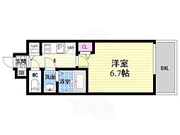 名古屋市営鶴舞線 浅間町駅 徒歩7分の賃貸マンション 11階1Kの間取り