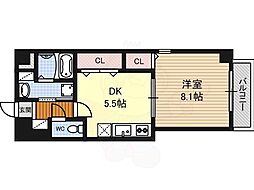 名鉄名古屋本線 栄生駅 徒歩4分の賃貸マンション 3階1DKの間取り