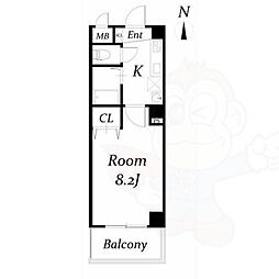 名古屋市営名港線 金山駅 徒歩5分の賃貸マンション 5階1Kの間取り