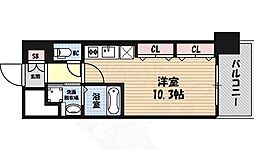 名古屋市営桜通線 久屋大通駅 徒歩7分の賃貸マンション 10階1Kの間取り