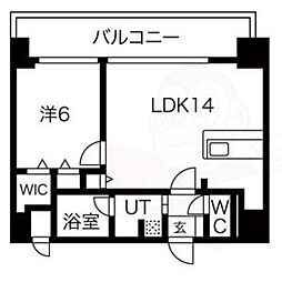 FIRST RESIDENCE SAKAE (ファーストレジデンス栄) 5階1LDKの間取り