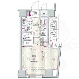 名古屋市営名城線 矢場町駅 徒歩8分の賃貸マンション 7階1Kの間取り