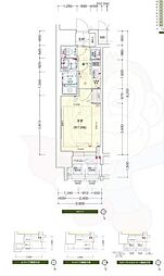 プレサンス金山デュアル 3階1Kの間取り