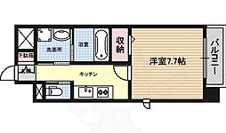 近鉄名古屋線 近鉄八田駅 徒歩2分の賃貸マンション 8階1Kの間取り