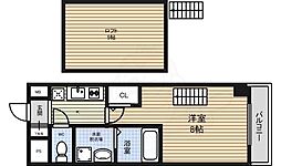 名古屋市営名城線 矢場町駅 徒歩5分の賃貸マンション 5階1Kの間取り