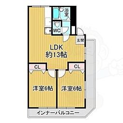リアライズ自由が丘 3LDKの間取図画像