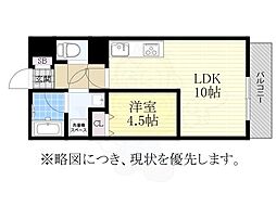 西村ハイツ 1LDKの間取図画像
