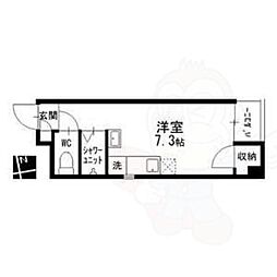 サンパレス覚王山2 ワンルームの間取図画像