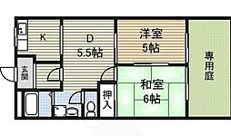 サンガーデンみやび 2LDKの間取図画像