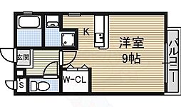 シェーネ幸 1Kの間取図画像