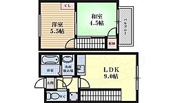 メゾネット豊 2LDKの間取図画像