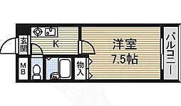 ハピネス高畑 1Kの間取図画像