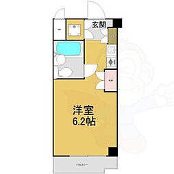 朝日プラザ名古屋ターミナルスクエア ワンルームの間取図画像