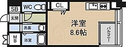 CITYSPIRENagoya-Osu ワンルームの間取図画像