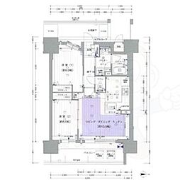 プレサンスロジェ丸の内テラス 2LDKの間取図画像